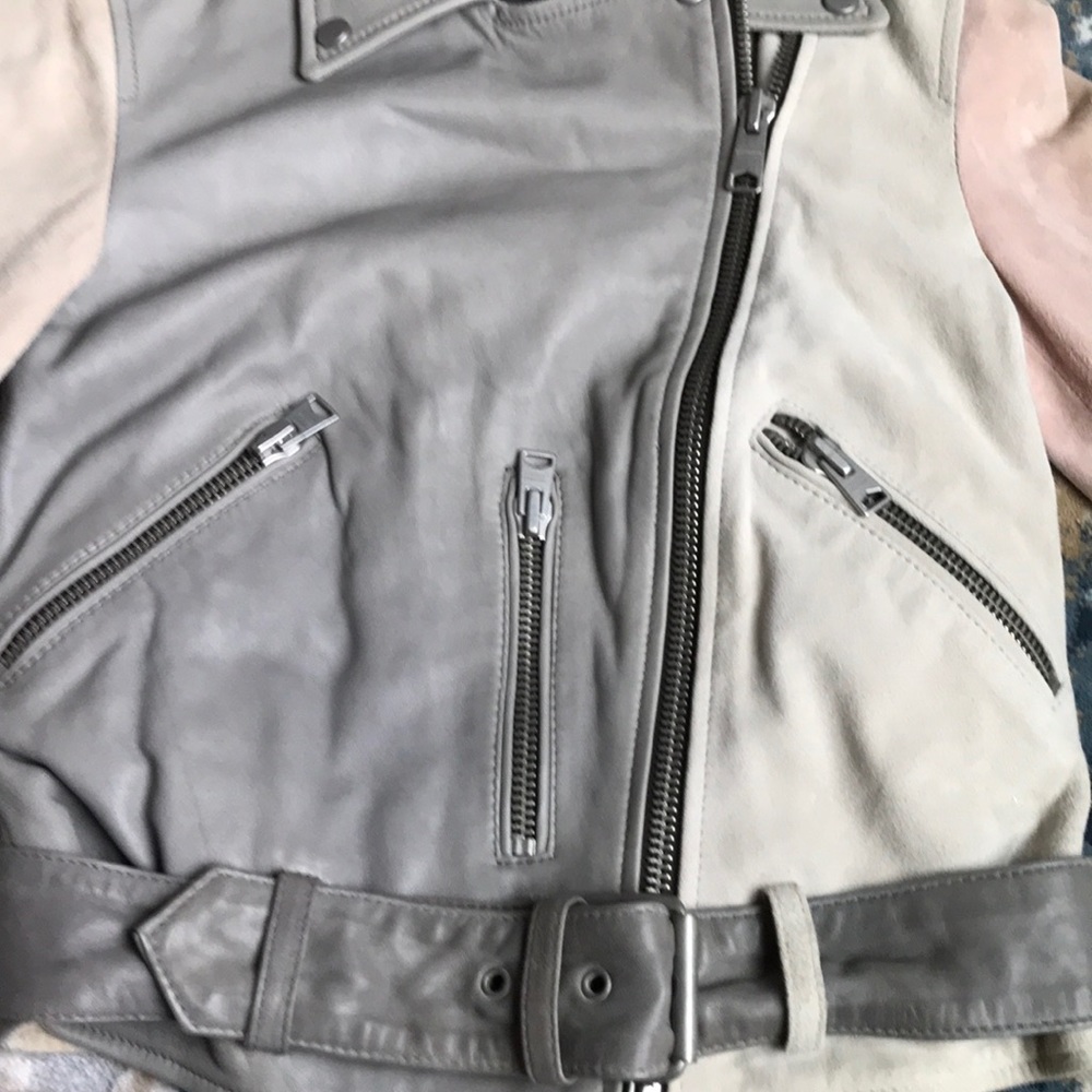 AllSaints Suede Biker Jacket, worn 2 times - Picture 7 of 9